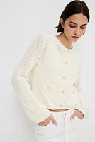 Textured-Knit Cardigan