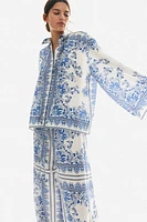 Wide-Leg Drawstring Pants