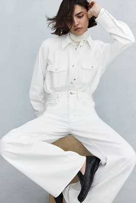 Jean ample très doux à taille haute