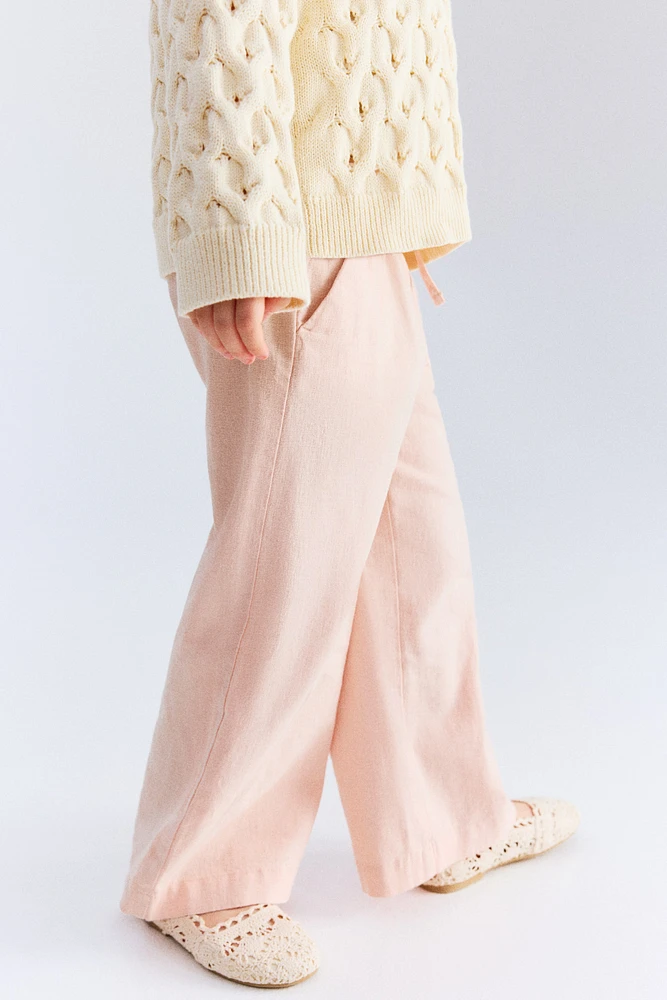Linen-Blend Pants