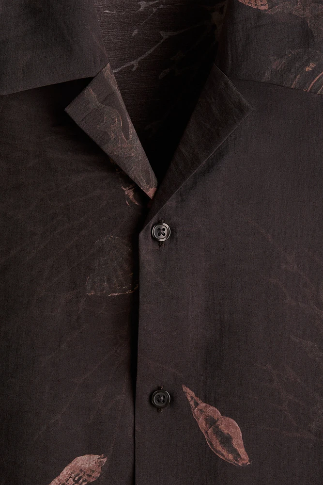 Chemise classique en lyocell mélangé