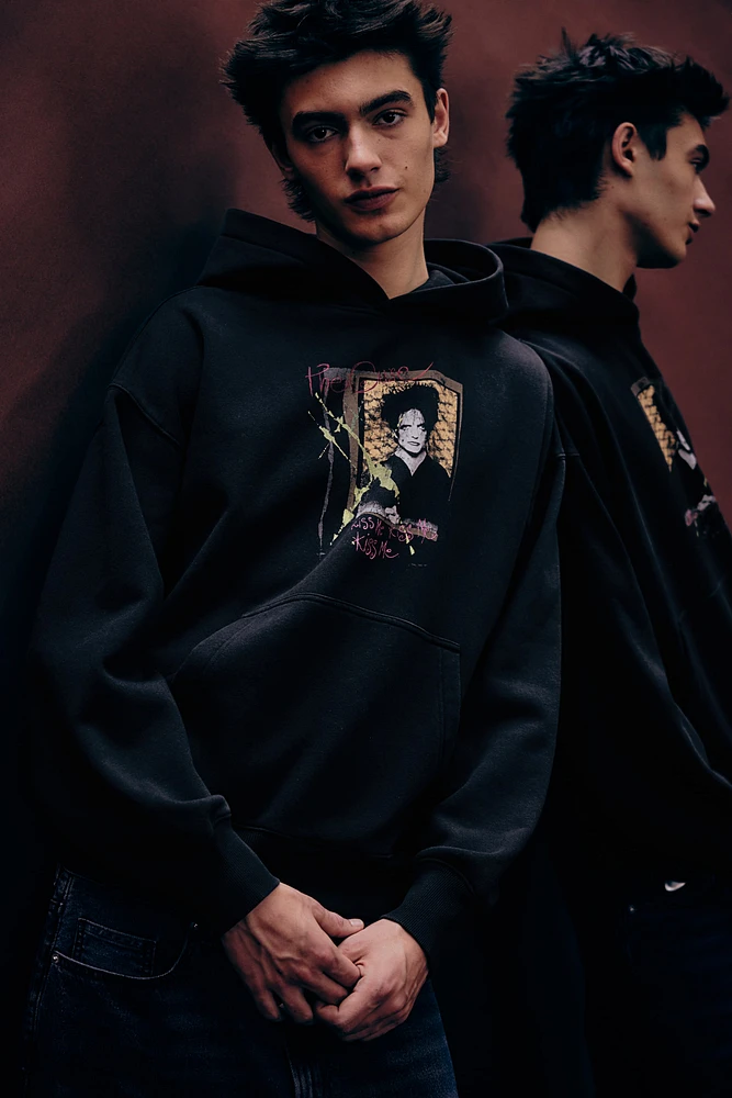 Oversized Fit Printed Hoodie