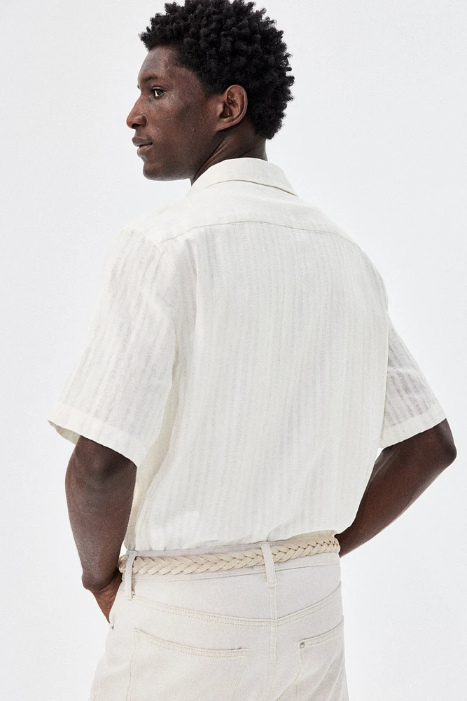 Regular-Fit Linen-Blend Resort Shirt