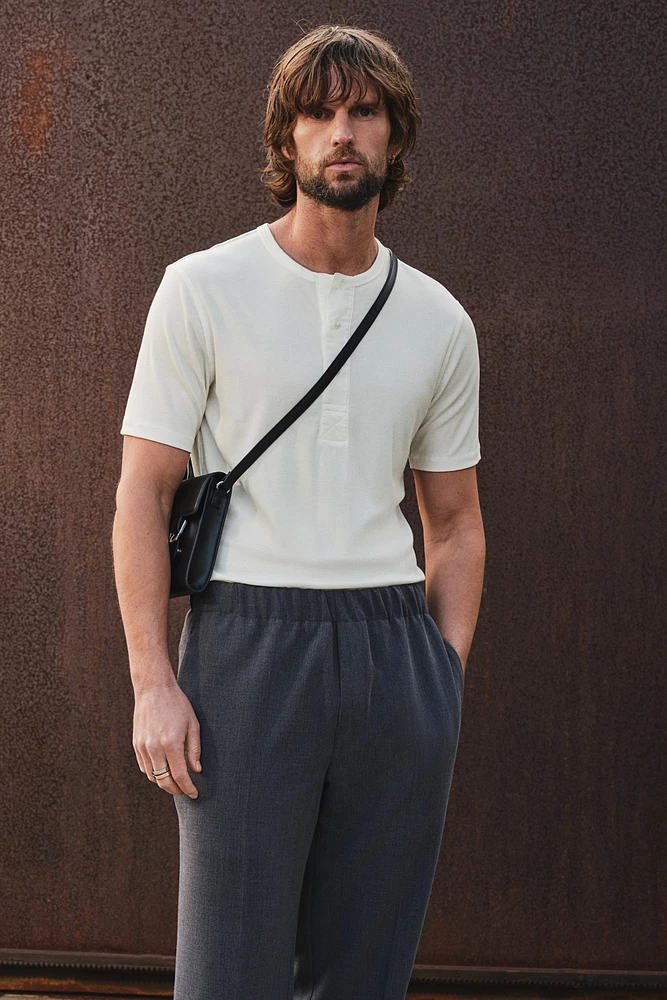 Slim-Fit Ribbed T-Shirt