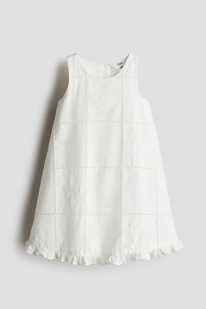 Embroidered Cotton Poplin Dress