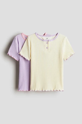 Lot de 2 hauts en jersey coton