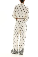 Patterned Twill Pants