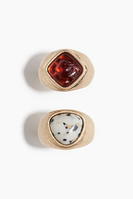 2-pack Embellished Rings