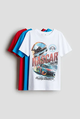 Lot de 3 T-shirts imprimés en coton