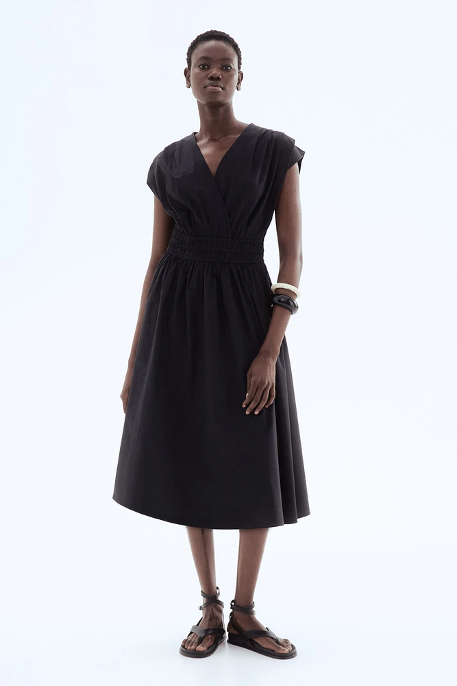 Cotton Dress with Smocked Waist