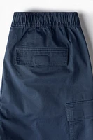 Loose Fit Twill Cargo Shorts