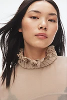 Blouse grande taille à volant