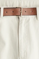 Belted Twill Pants