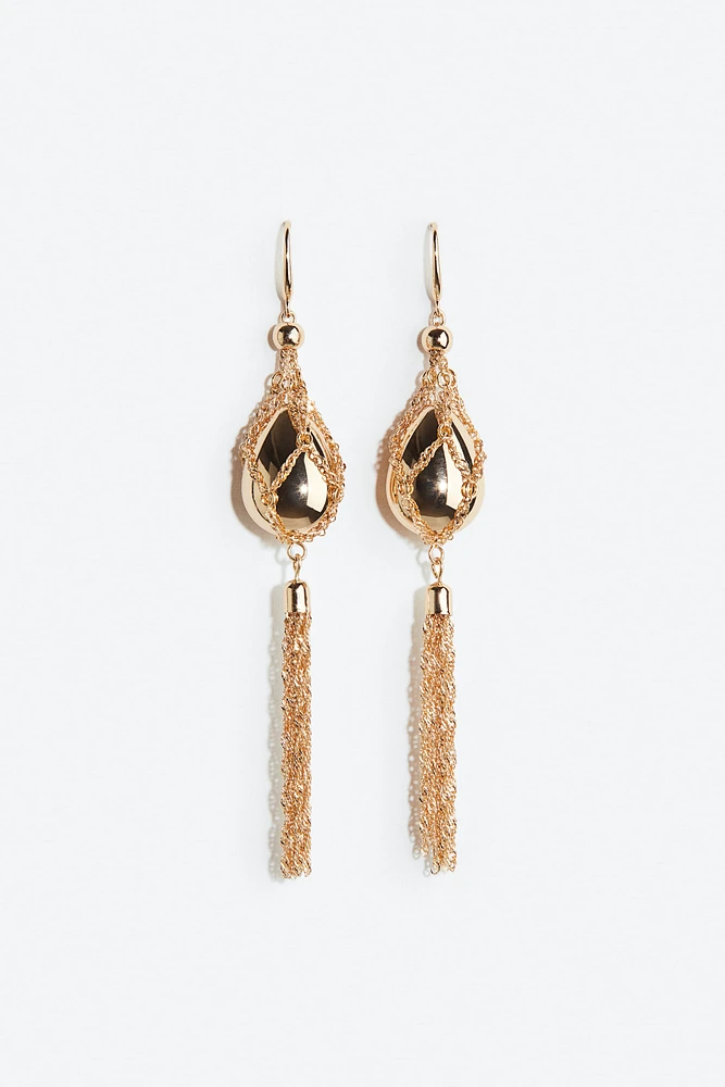 Tasseled Pendant Earrings