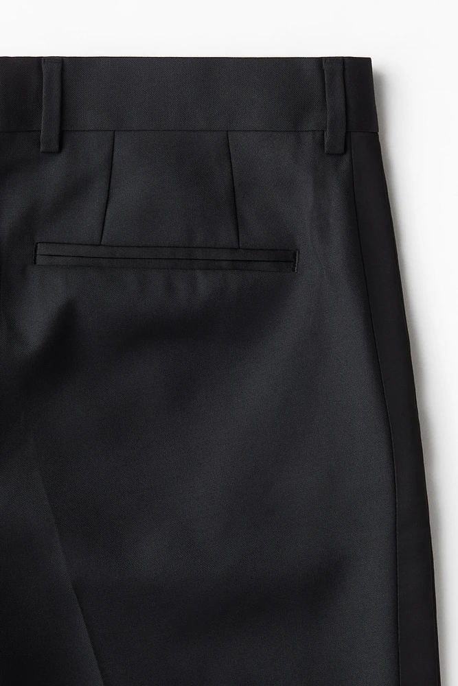 Slim-Fit Wool-Blend Tuxedo Pants