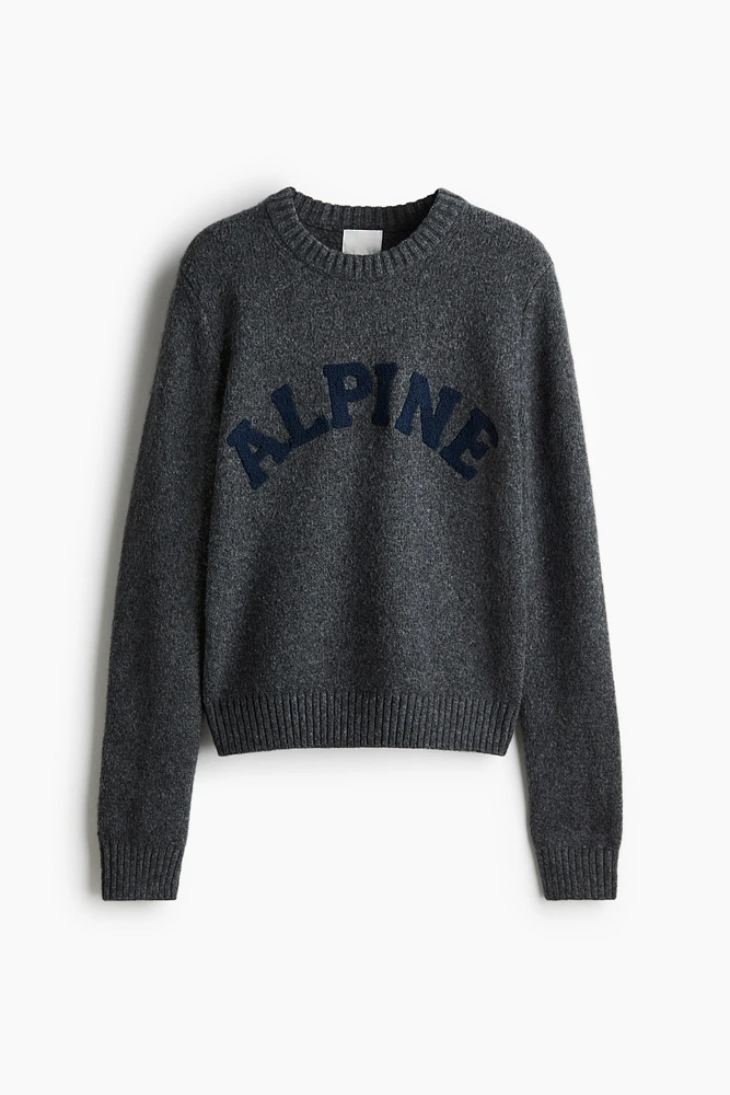 Text-Motif Sweater