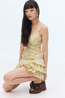 Tiered-Skirt Strappy Dress