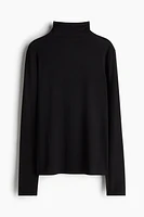 Lyocell Mock Turtleneck Top