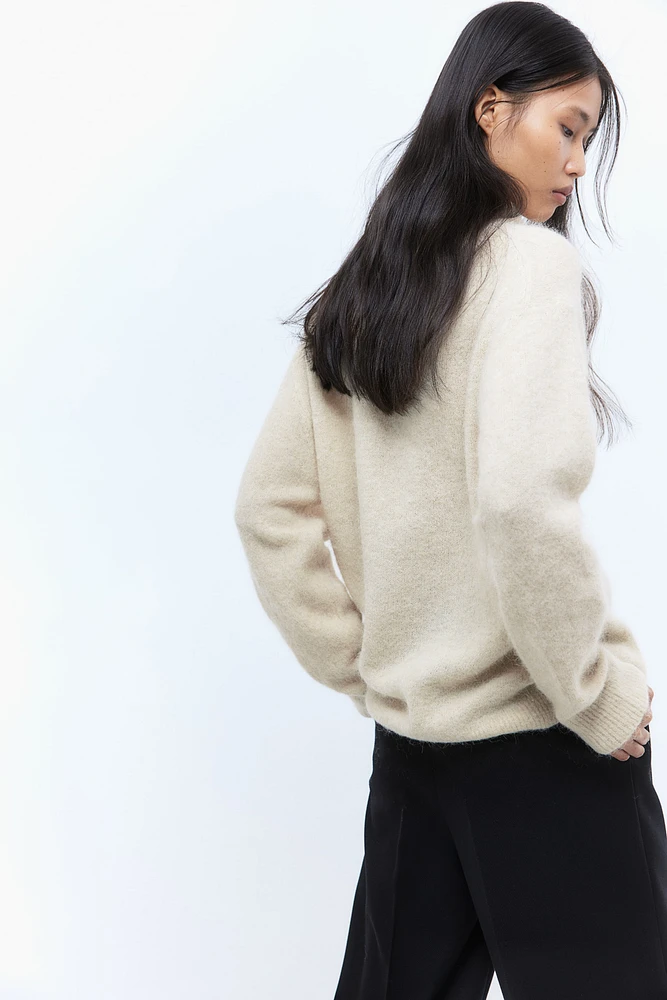 Alpaca-Blend Mock-Turtleneck Sweater