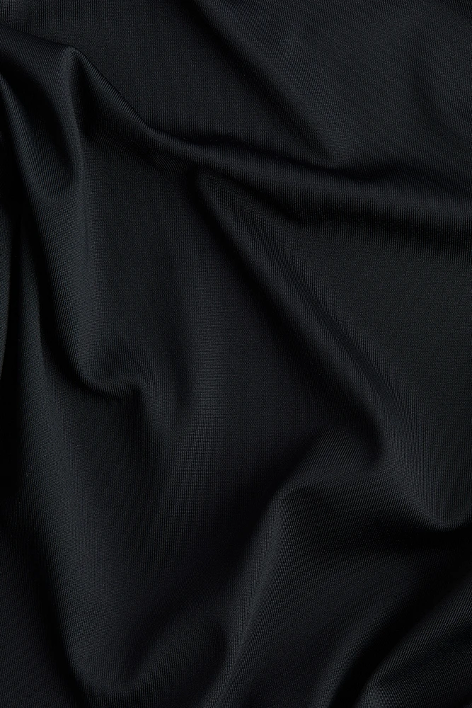 Microfiber Mock Turtleneck Top
