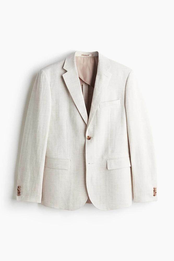 Regular-Fit Linen-Blend Jacket