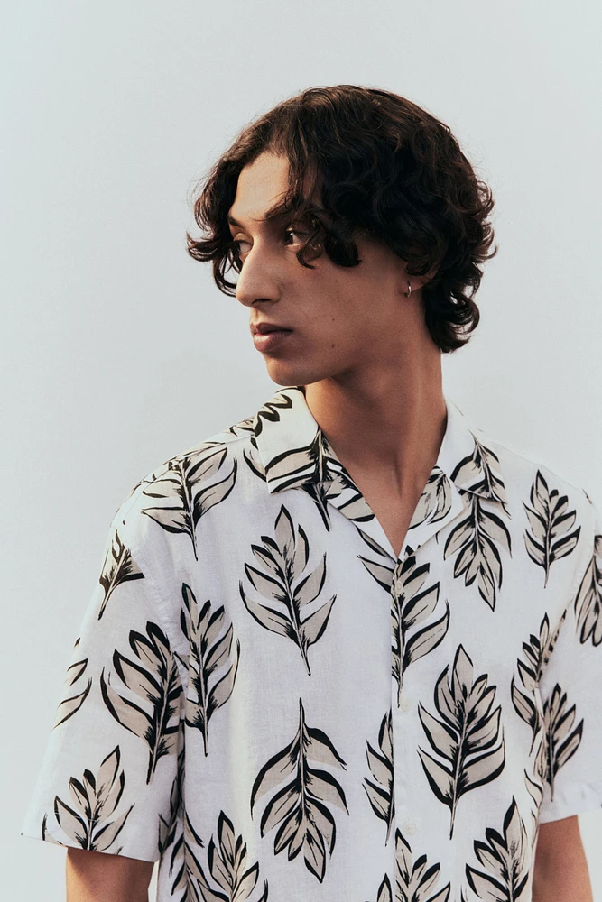 Regular-Fit Linen-Blend Resort Shirt