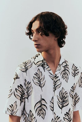 Regular-Fit Linen-Blend Resort Shirt