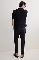 Regular-Fit Cropped Cotton Pants