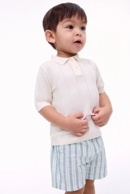 Linen-Blend Shorts