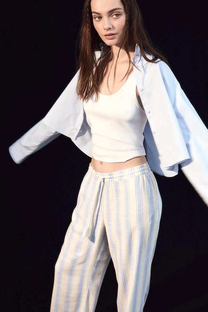 Straight-Leg Drawstring Pants