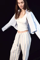 Straight-Leg Drawstring Pants