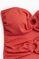 Padded-Cup Bandeau Swimsuit