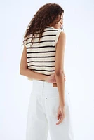 Button-Front Sweater Vest