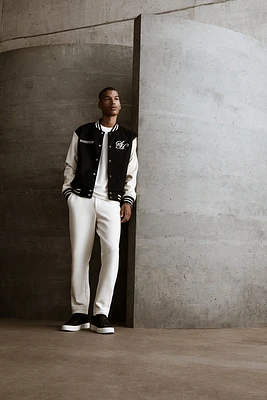 Loose Fit Baseball Jacket