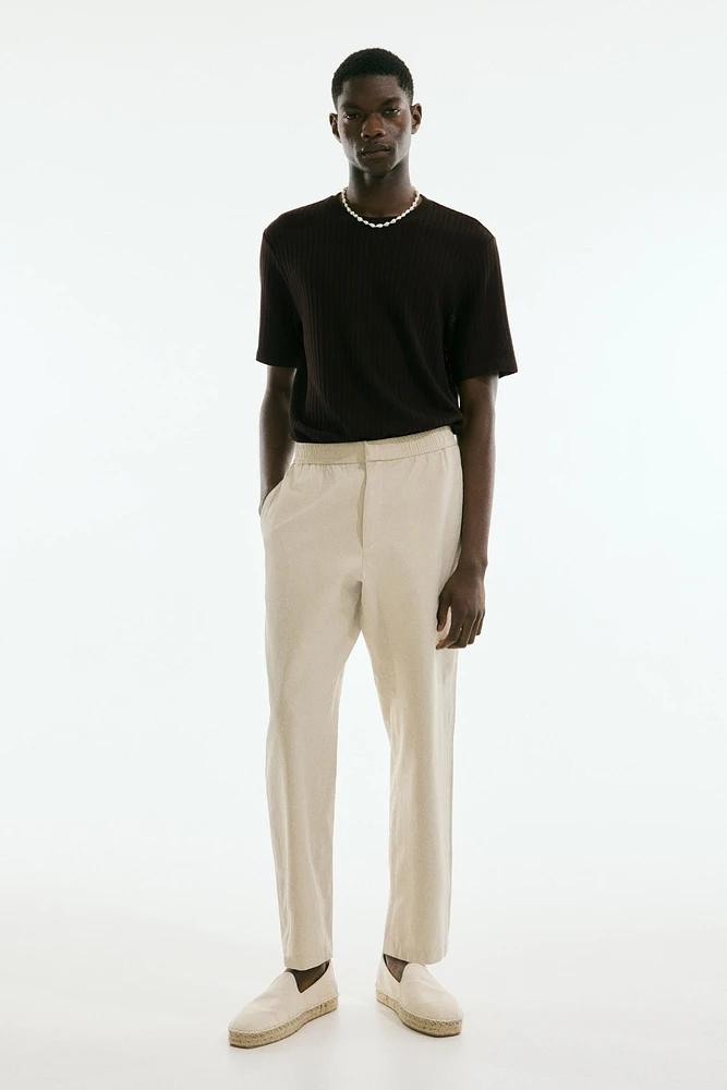 Regular Fit Rib-knit T-shirt