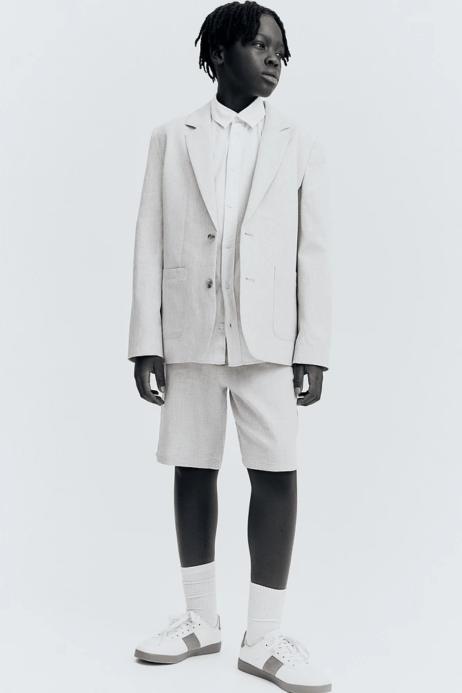Linen-Blend Shorts