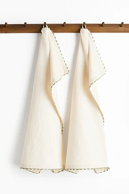 2-Pack Scalloped-Edge Tea Towels