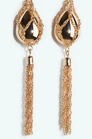 Tasseled Pendant Earrings
