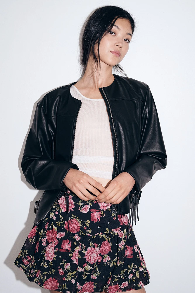 Coated Biker Jacket