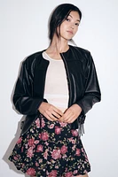 Coated Biker Jacket