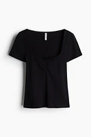Picot-Trimmed T-Shirt