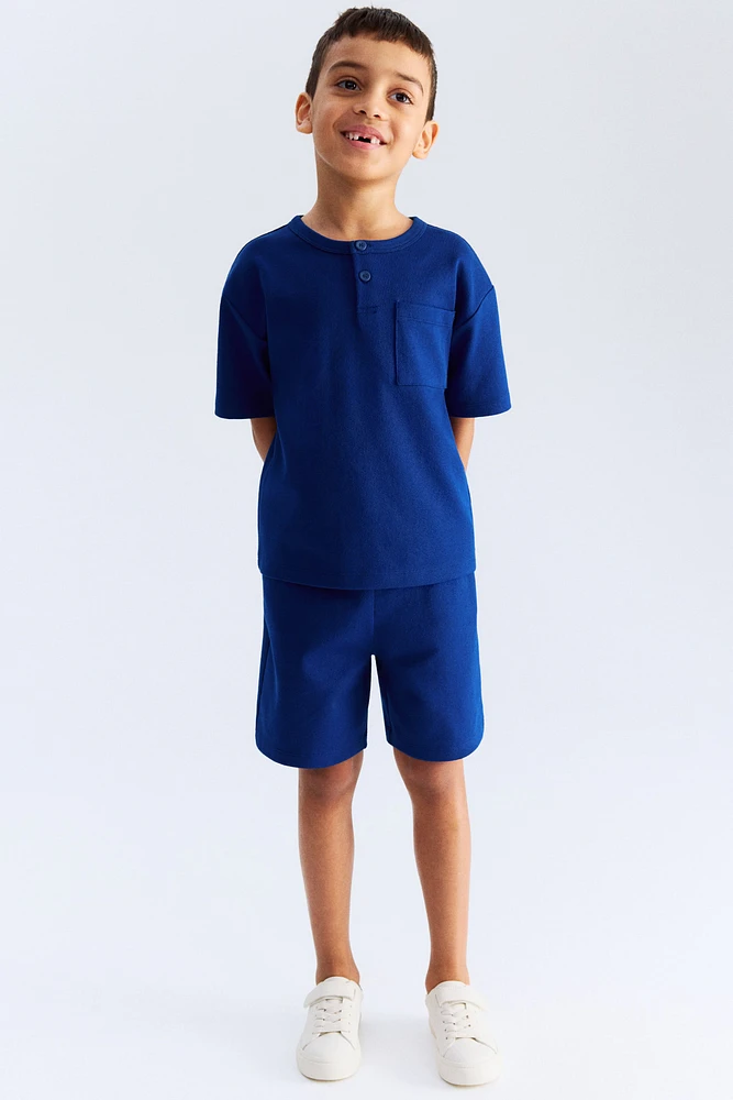 Textured Henley Top