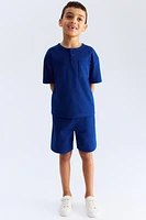 Textured Henley Top