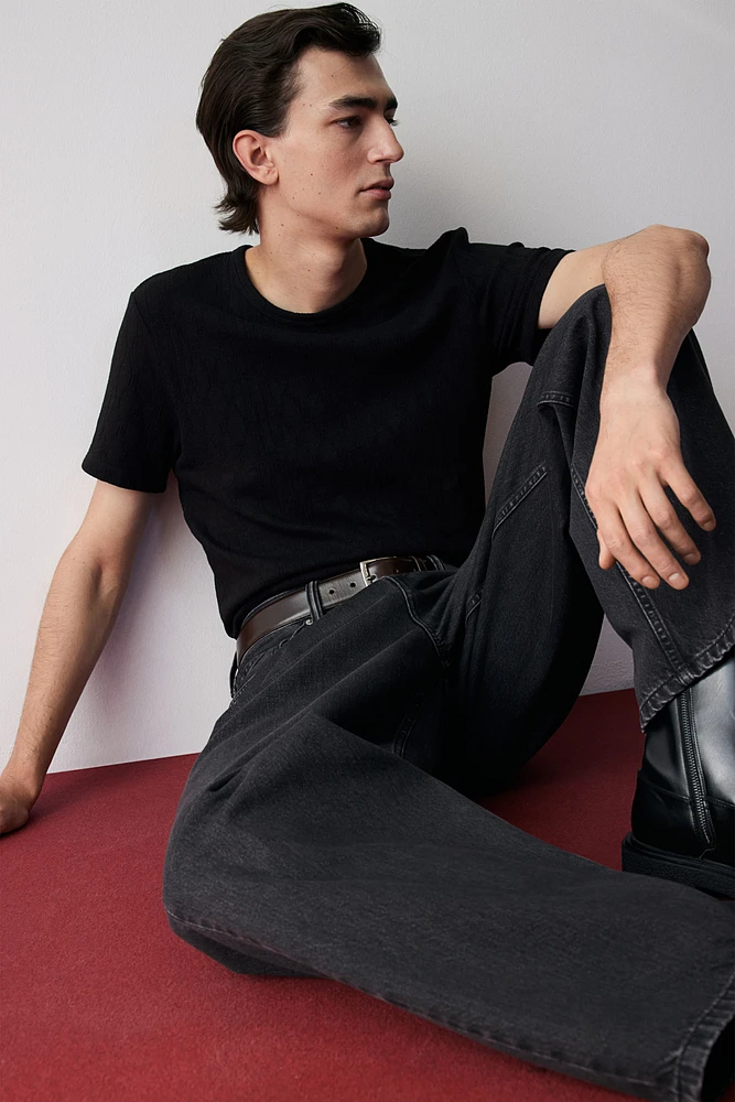 Slim-Fit Textured T-Shirt
