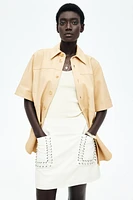 Loose-Fit Leather Shirt