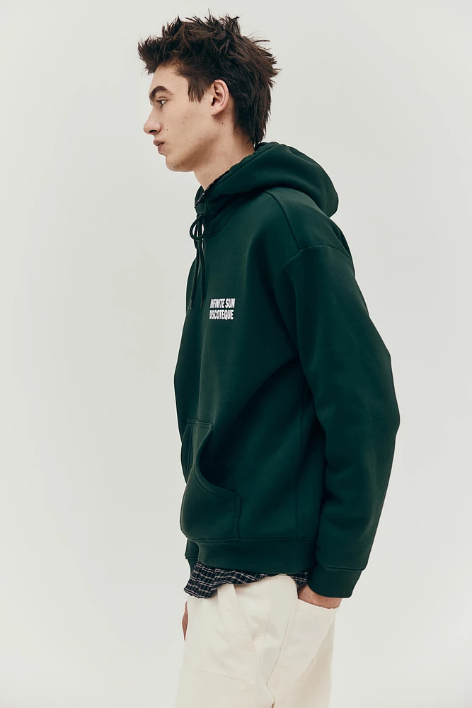 Loose Fit Printed Hoodie