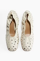 Studded Ballet-Style Pumps