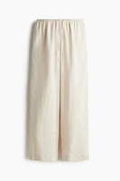 Pantalon en lin avec cordon de serrage