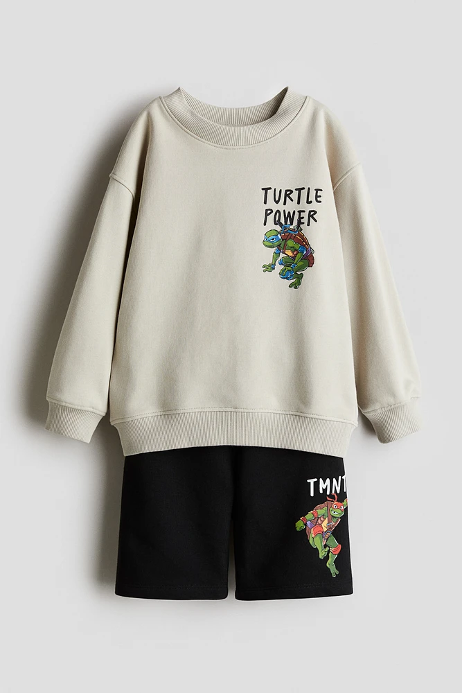 2-piece Printed Sweatshirt Set
