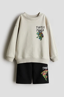 2-piece Printed Sweatshirt Set